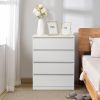 FCH Wood Simple 4-Drawer Dresser White