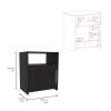 2 Piece Bedroom Set, London Armoire + Egeo 5 Drawer Dresser, Black / Light Oak