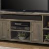 Bridgevine Home Joshua Creek 64 inch TV Stand Console for TVs up to 70 inches, No Assembly Required, Barnwood Finish