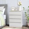 FCH Wood Simple 4-Drawer Dresser White