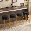 30" Tall, Round High Bar Stools, Set of 2 - Contemporary upholstered dining stools for kitchens, coffee shops and bar stores - Includes sturdy hardwar