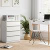 FCH Wood Simple 4-Drawer Dresser White